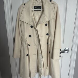 Cream Button Down Women’s Guess Trench Coat